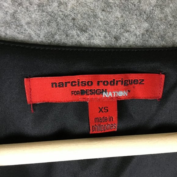 Narciso Rodriguez Dress XS Sequin Black Faux Wrap Cocktail Evening Party Satin - Picture 4 of 16